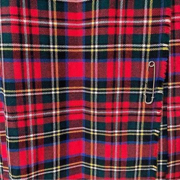 Vintage Miller & Rhoads Plaid Maxi Skirt XS 60s/70s Tartan High Waisted Pleated - Picture 3 of 4